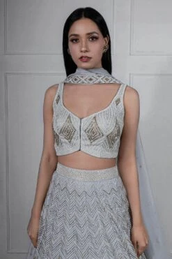 Ritika Mirchandani Grey Embellished Lehenga Set 7 Ritika Mirchandani Grey Embellished Lehenga Set -Inca Sales Store 01 21 05 3