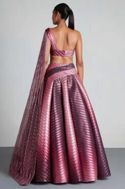Amit Aggarwal Ombre Plum Pink Lehenga Set -Inca Sales Store 010223aa01 3