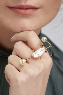 Outhouse Pearls Des Celeste Knuckle Ring -Inca Sales Store 0102oh03 3