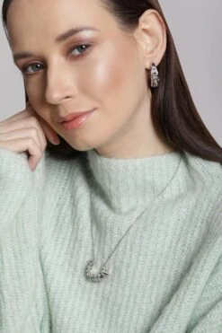 Outhouse Orion Silver Crescent Pendant