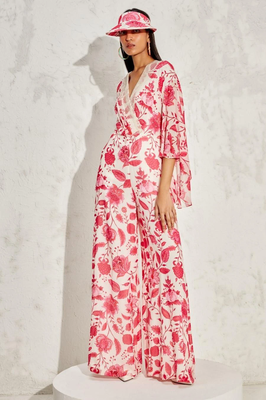 Namrata Joshipura Pink Eden Batwing Sleeve Jumpsuit 4 Namrata Joshipura Pink Eden Batwing Sleeve Jumpsuit - Image 2