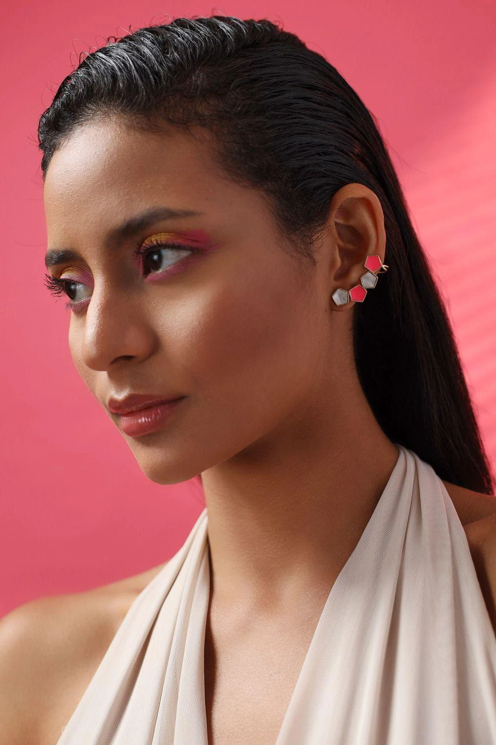 Varnika Arora Pink Arlo Studs 3 Varnika Arora Pink Arlo Studs