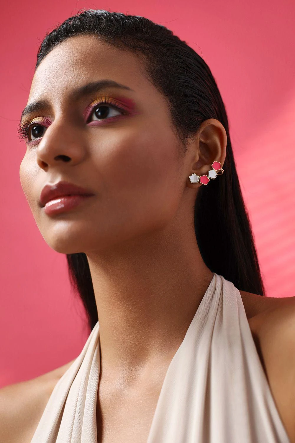 Varnika Arora Pink Arlo Studs 4 Varnika Arora Pink Arlo Studs - Image 2