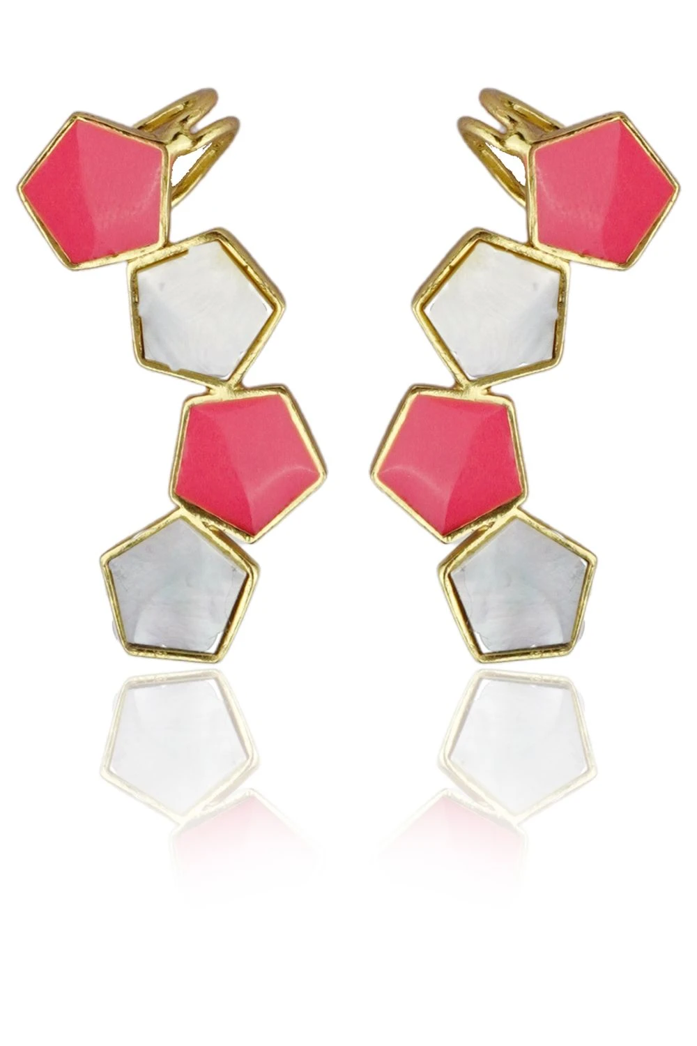 Varnika Arora Pink Arlo Studs 6 Varnika Arora Pink Arlo Studs - Image 4