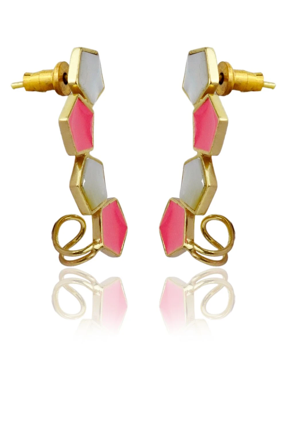 Varnika Arora Pink Arlo Studs 7 Varnika Arora Pink Arlo Studs - Image 5
