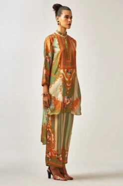 Rajdeep Ranawat Permaz Fresh Green Stripe Printed Pant 9 Rajdeep Ranawat Permaz Fresh Green Stripe Printed Pant -Inca Sales Store 011223rr37 2