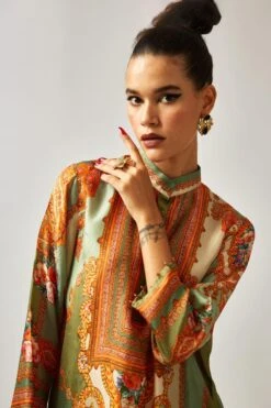 Rajdeep Ranawat Permaz Fresh Green Stripe Printed Pant 13 Rajdeep Ranawat Permaz Fresh Green Stripe Printed Pant -Inca Sales Store 011223rr37 6