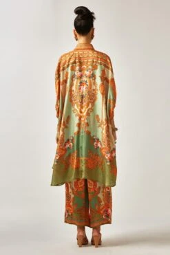 Rajdeep Ranawat Permaz Subtle Green Floral Printed Pant -Inca Sales Store 011223rr38 5