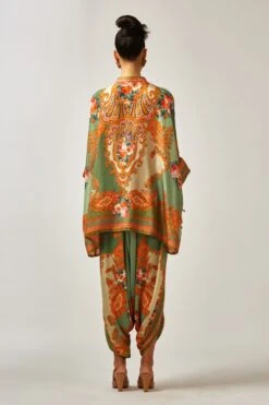 Rajdeep Ranawat Sonth Soft Green Floral Printed Dhoti Pant -Inca Sales Store 011223rr39 5