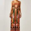 Rajdeep Ranawat Rambha Beige & Orange Floral Printed Jumpsuit -Inca Sales Store 011223rr43 1 1