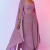 SVA Lilac Printed Cape Set