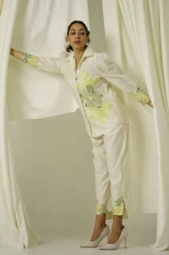 Sakshi Khetterpal Ivory & Green Embellished Co-ord Set -Inca Sales Store 0304sk01 3