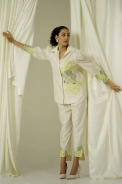 Sakshi Khetterpal Ivory & Green Embellished Co-ord Set -Inca Sales Store 0304sk01 4