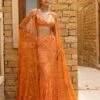 Arpita Mehta Toasted Orange Sequin Embellished Cape Set -Inca Sales Store 031123am01 1