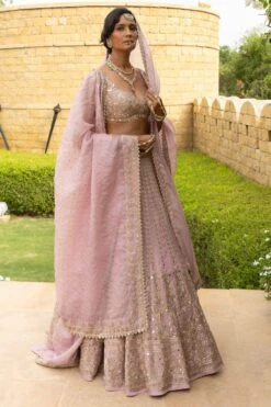 Arpita Mehta Baby Orchid Hand Embroidered Lehenga Set -Inca Sales Store 031123am37 3