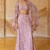 Arpita Mehta Baby Orchid Hand Embroidered Cape Set -Inca Sales Store 031123am39 1