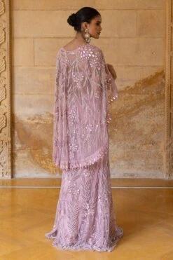 Arpita Mehta Baby Orchid Hand Embroidered Cape Set -Inca Sales Store 031123am39 3