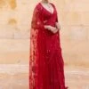 Arpita Mehta Red Hand Embroidered Sari & Cape Set 1 Arpita Mehta Red Hand Embroidered Sari & Cape Set -Inca Sales Store 031123am61 1