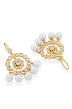 Isharya Amara CZ Pearl Jhumka Earring -Inca Sales Store 0404ish02 4