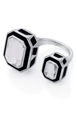 Isharya White Dual-Crystal Ring -Inca Sales Store 0404yshb017 3