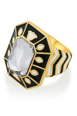 Isharya Blaze Chevron Crystal Ring 8 Isharya Blaze Chevron Crystal Ring -Inca Sales Store 0404yshb019 3