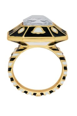 Isharya Blaze Chevron Crystal Ring 9 Isharya Blaze Chevron Crystal Ring -Inca Sales Store 0404yshb019 4