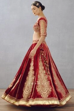 Torani Dhwani Bright Red Embellished Lehenga Set -Inca Sales Store 0411tor03 2 1