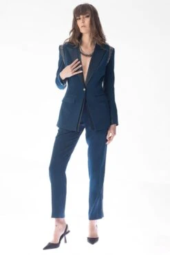 Rohit Gandhi + Rahul Khanna Teal Double Layered Jacket Set