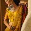 Medha Yellow Silk Embroidered Blouse -Inca Sales Store 0512ma04 1