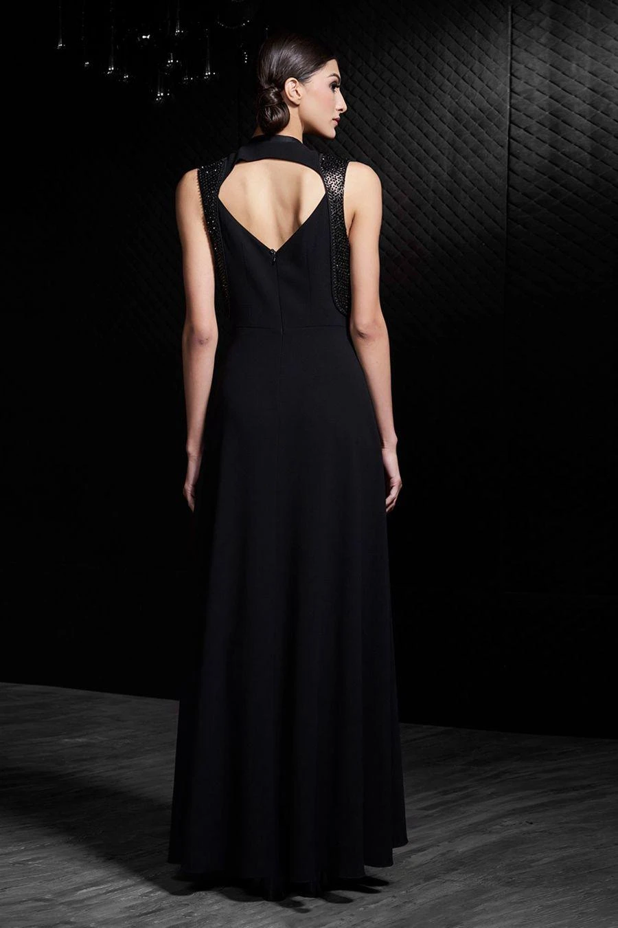 Rohit Gandhi + Rahul Khanna Omega Black Overlap Dress 6 Rohit Gandhi + Rahul Khanna Omega Black Overlap Dress - Image 4