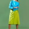 Bennch Lime Green Button Down Skirt -Inca Sales Store 051pgsk 1
