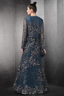 Rohit Gandhi + Rahul Khanna Cloudy Blue Metallic Sequin Jacket Set -Inca Sales Store 0612rrr01 4