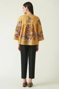Payal Pratap Mustard Kerinci Embroidered Jacket -Inca Sales Store 0702pp17 5