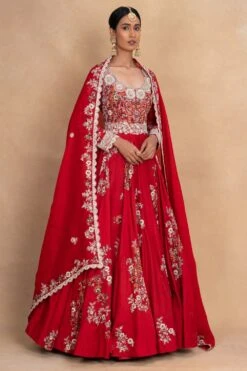 Petticoat Lane By Divya Red Dori Embroidered Anarkali Set -Inca Sales Store 070623pl02 3