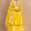 Petticoat Lane By Divya Yellow Floral Gathered Sharara Set -Inca Sales Store 070623pl03 1