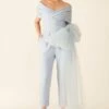 Gauri & Nainika Blue Corseted Jumpsuit With A Twisted Drape -Inca Sales Store 0802gn01 1