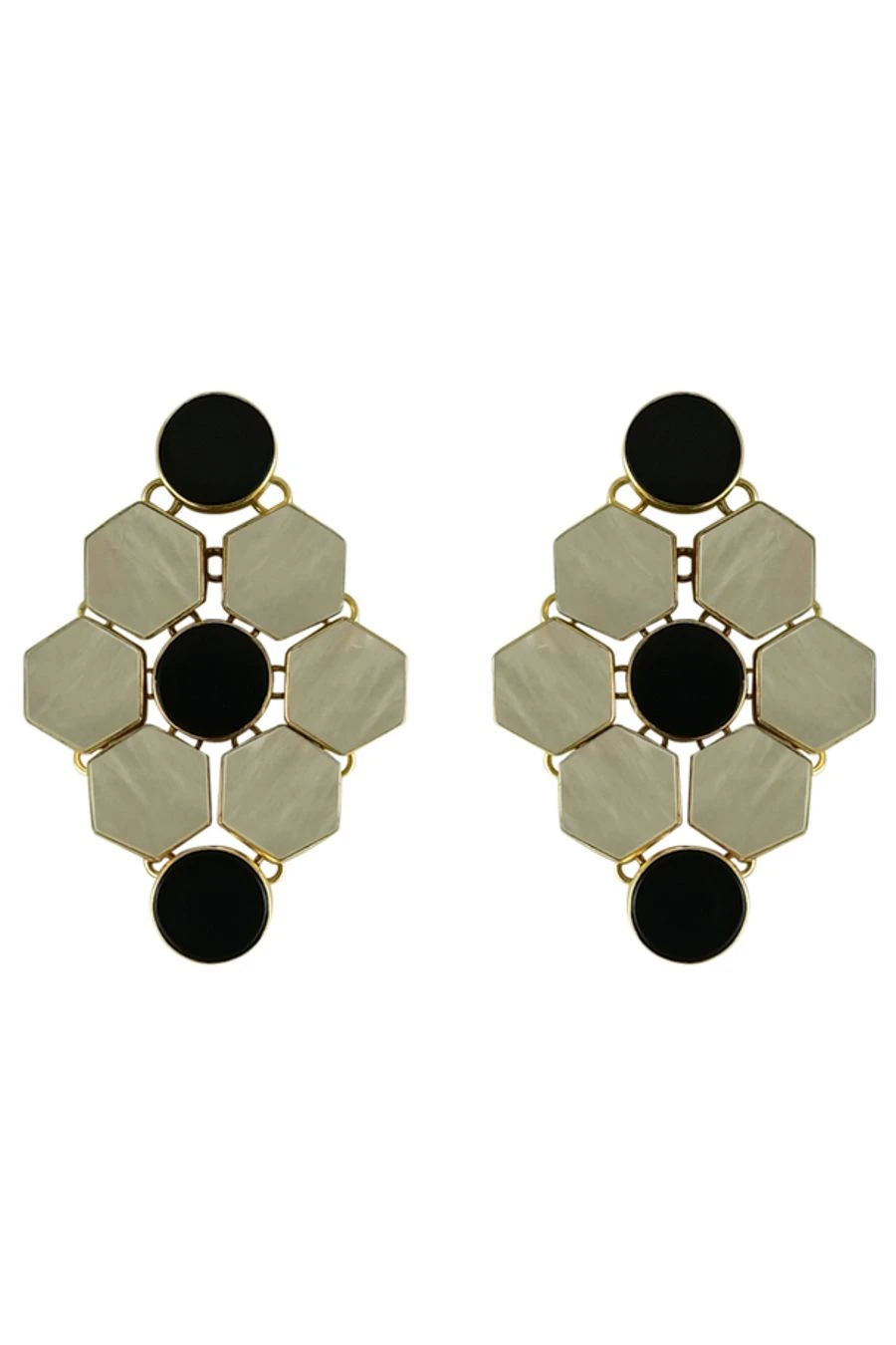 Varnika Arora Inara Black Onyx Dangler Earrings 5 Varnika Arora Inara Black Onyx Dangler Earrings - Image 3