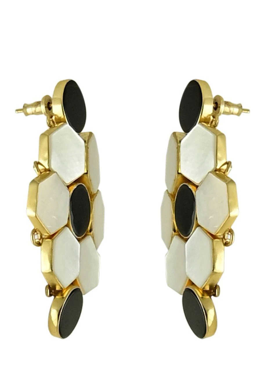 Varnika Arora Inara Black Onyx Dangler Earrings 6 Varnika Arora Inara Black Onyx Dangler Earrings - Image 4