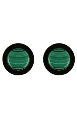 Varnika Arora Black & Green Mother-of-pearl Earrings -Inca Sales Store 0802va17 4