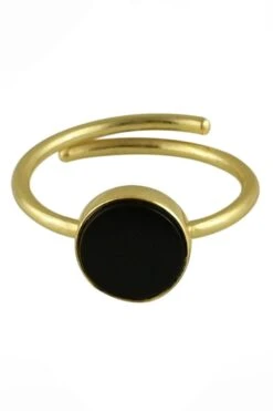 Varnika Arora Elsa Black Onyx Deco Drop Ring -Inca Sales Store 0802va20 7