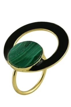 Varnika Arora Green Mother-of-pearl Ring -Inca Sales Store 0802va23 4