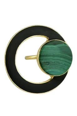 Varnika Arora Green Mother-of-pearl Ring -Inca Sales Store 0802va23 5