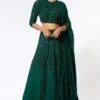 Nakul Sen Green Sequin Embroidered Lehenga Set -Inca Sales Store 0909ns02 1