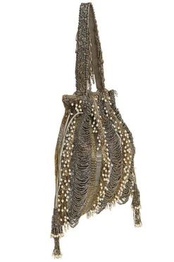 Lovetobag Silver Ruche Potli Bag -Inca Sales Store 0911lb05 3