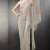 Rohit Gandhi + Rahul Khanna Ivory One Shoulder Embellished Sari Gown -Inca Sales Store 0911rg16 1
