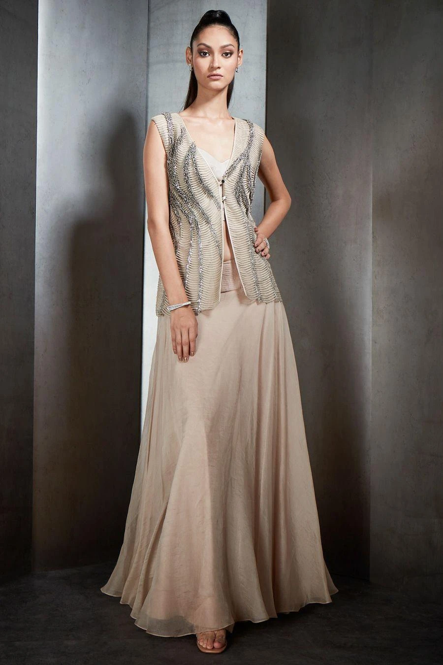 Rohit Gandhi + Rahul Khanna Mist Vega Corded Jacket 3 Rohit Gandhi + Rahul Khanna Mist Vega Corded Jacket