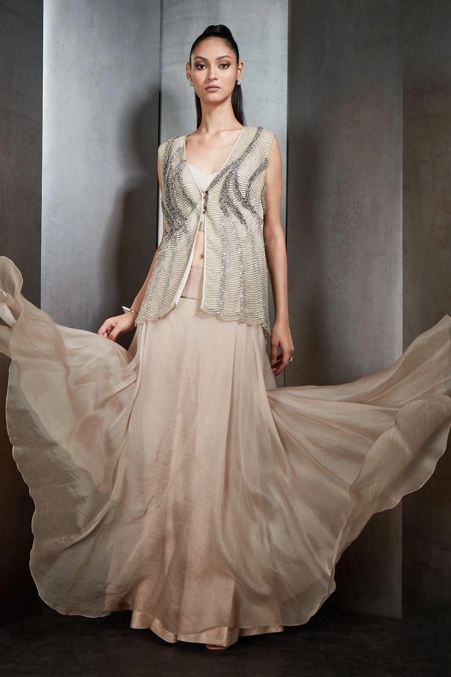 Rohit Gandhi + Rahul Khanna Mist Vega Corded Jacket 4 Rohit Gandhi + Rahul Khanna Mist Vega Corded Jacket - Image 2