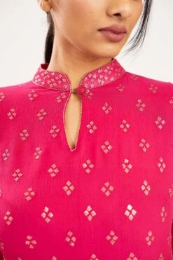 Nakul Sen Rani Pink Sharara With Bandhej Sequin Work -Inca Sales Store 1001 p 4