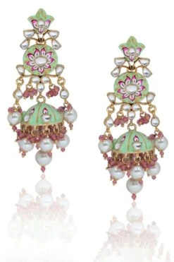 Riana Jewellery Green & Pink Meenakari Necklace Set -Inca Sales Store 1010ria15 4