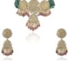 Riana Jewellery Sea Green & Pink Jadtar Necklace Set -Inca Sales Store 1010ria85 1